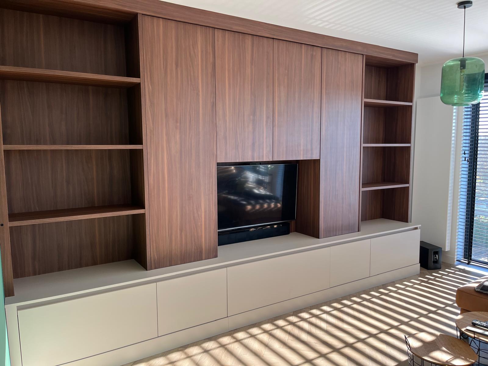 TV kastenwand met planken Duo kleur TV kastenwand met planken