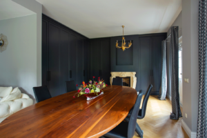 donkergrijze kasten op maat, eetkamer