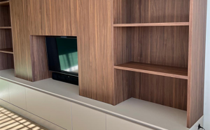 TV Kast zand- en houtkleur